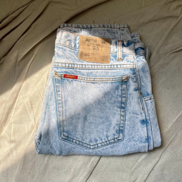 Jean Vintage Jordache Taille Haute Mom - Taille 7L Motif Fruits - Occasion Très Bon état